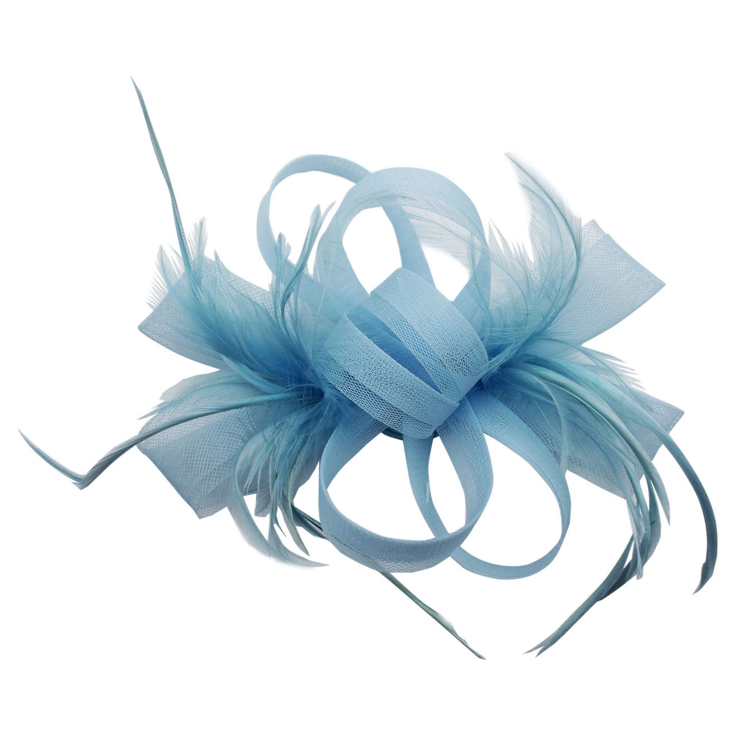 FT2056-019 Loop Bow Fascinator with Feathers