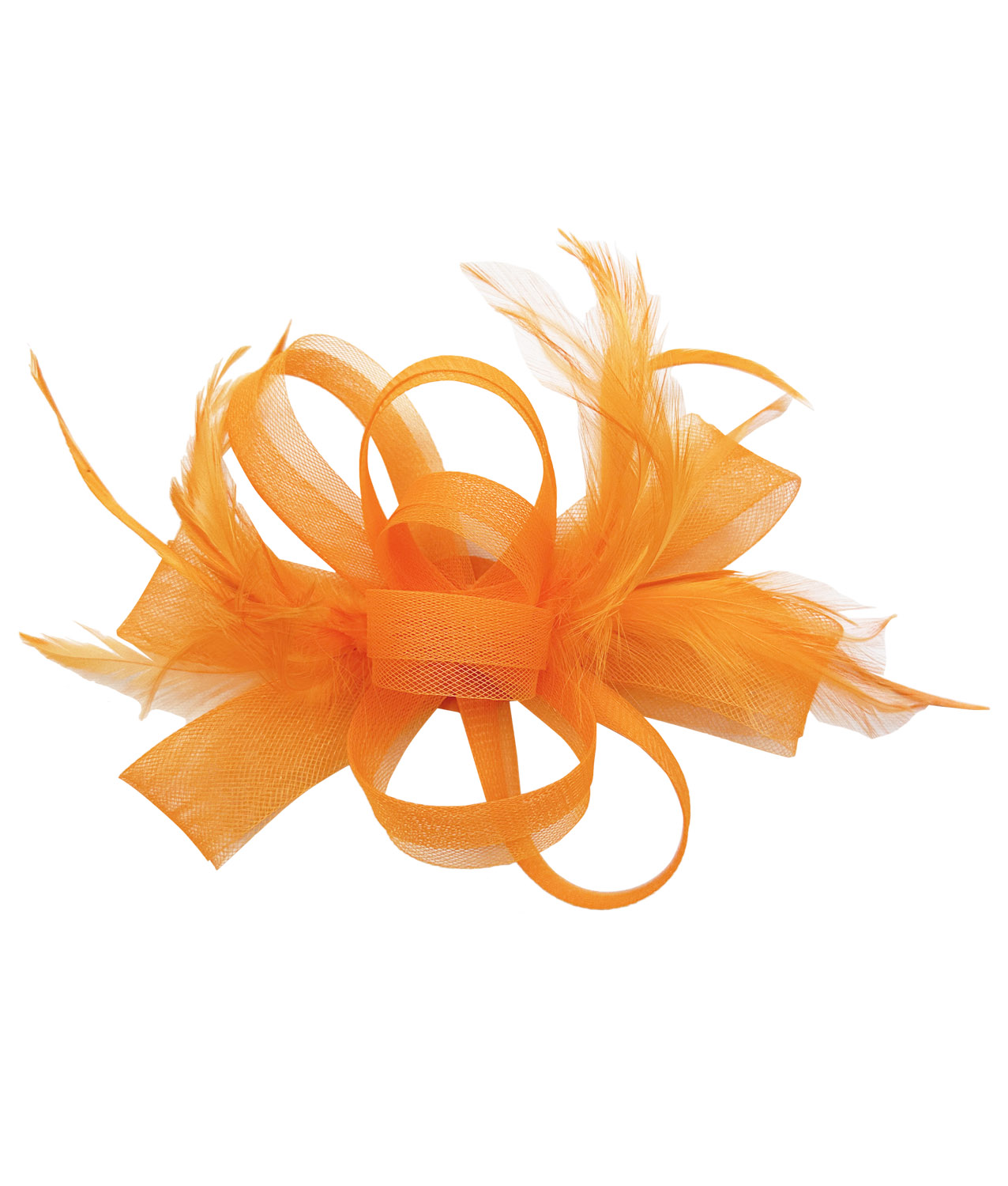 FT2056-019 Loop Bow Fascinator with Feathers