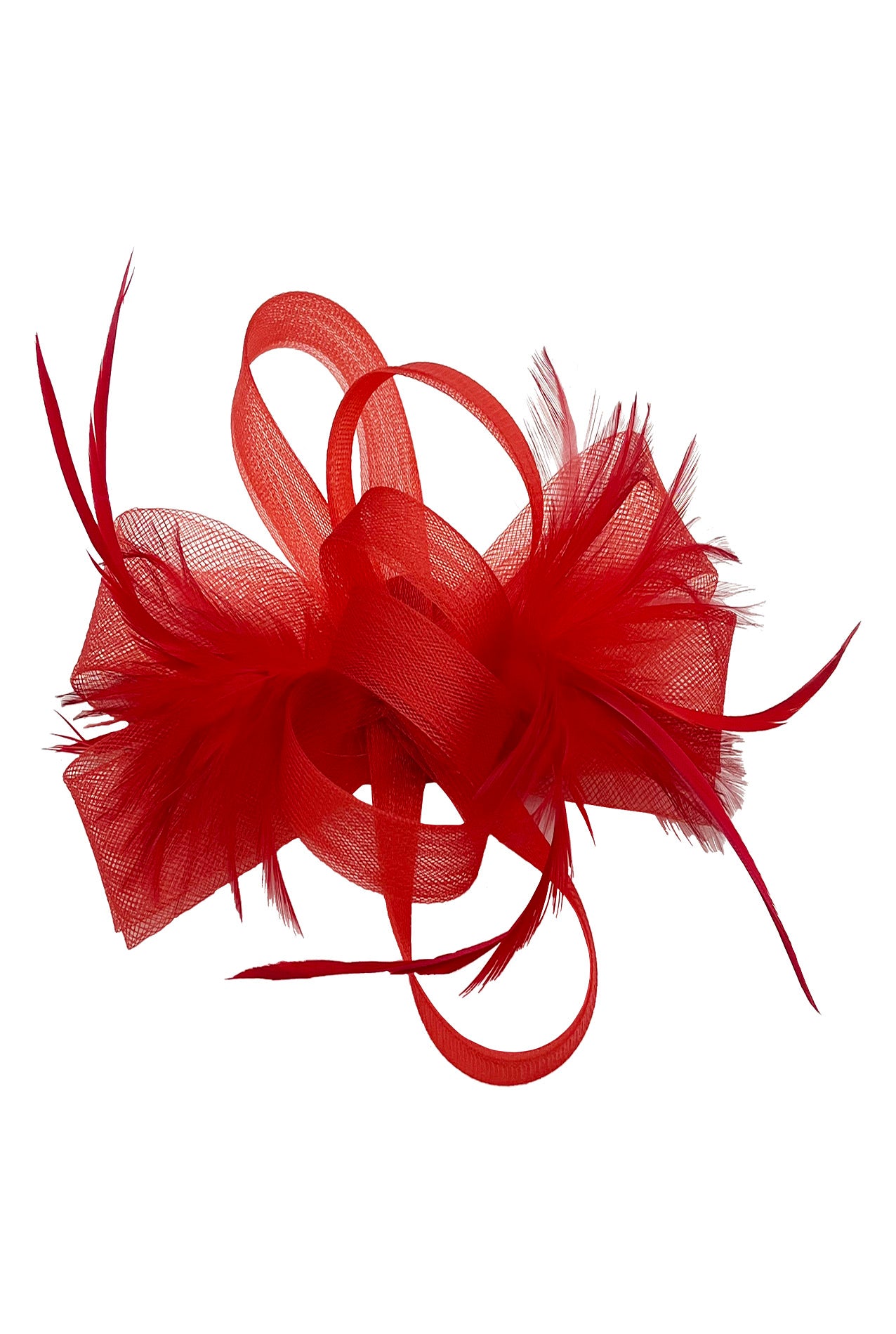 FT2056-019 Loop Bow Fascinator with Feathers