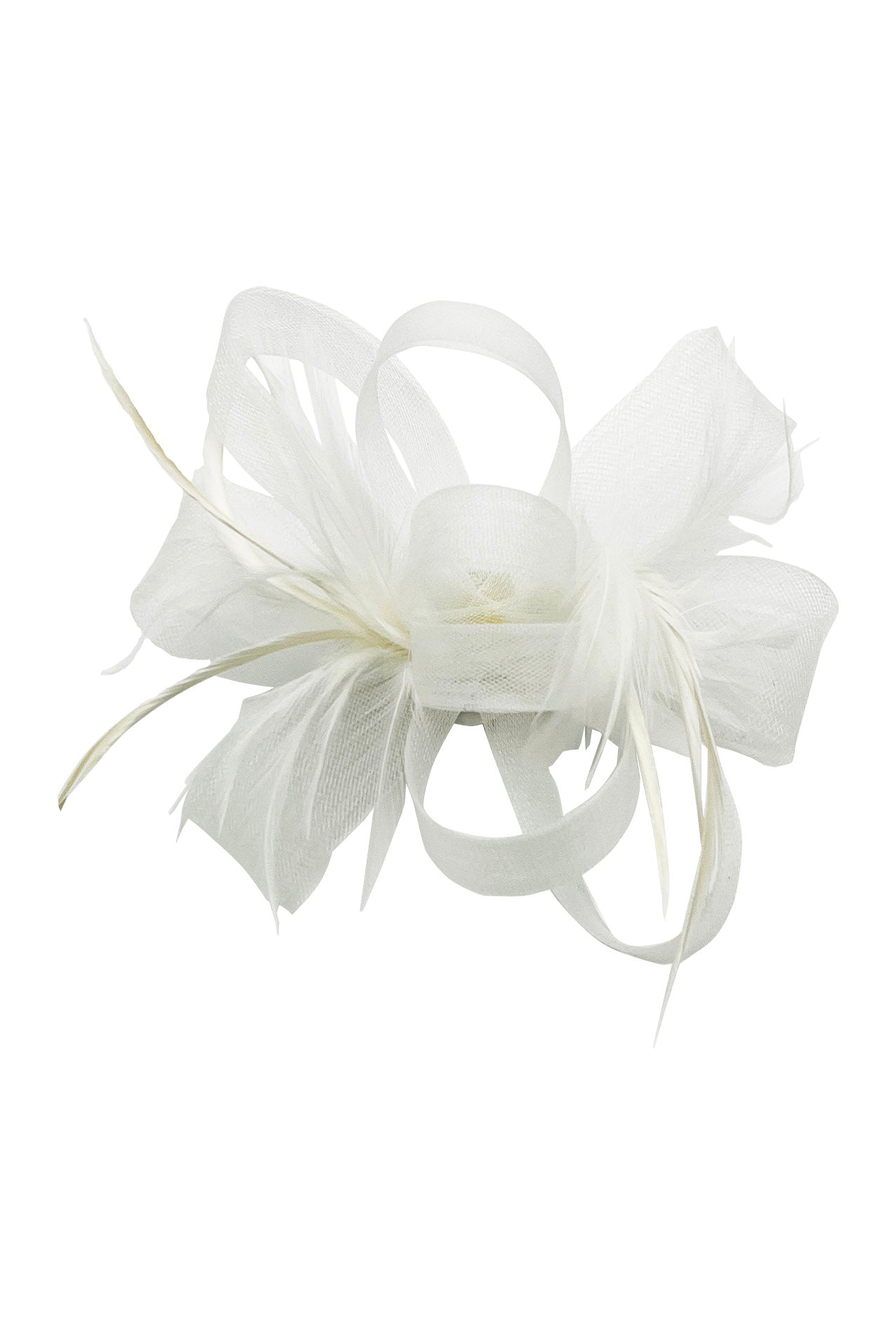 FT2056-019 Loop Bow Fascinator with Feathers