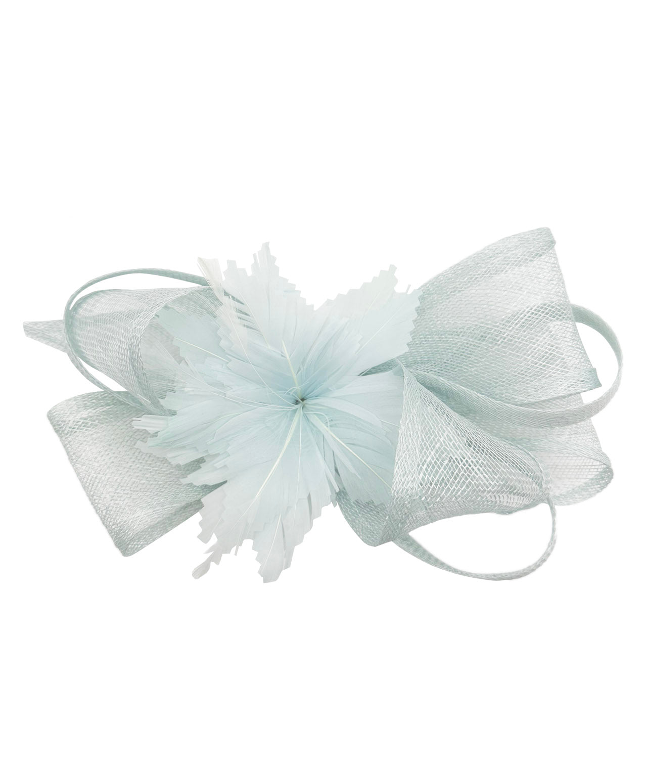 FT2170 Curly Sinamy Fascinator with Feather Flower