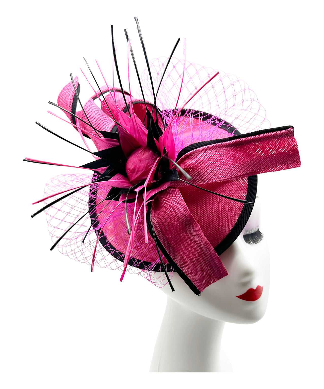 FT2321 Flower Hatinator with Veil and Arrowed Feathers