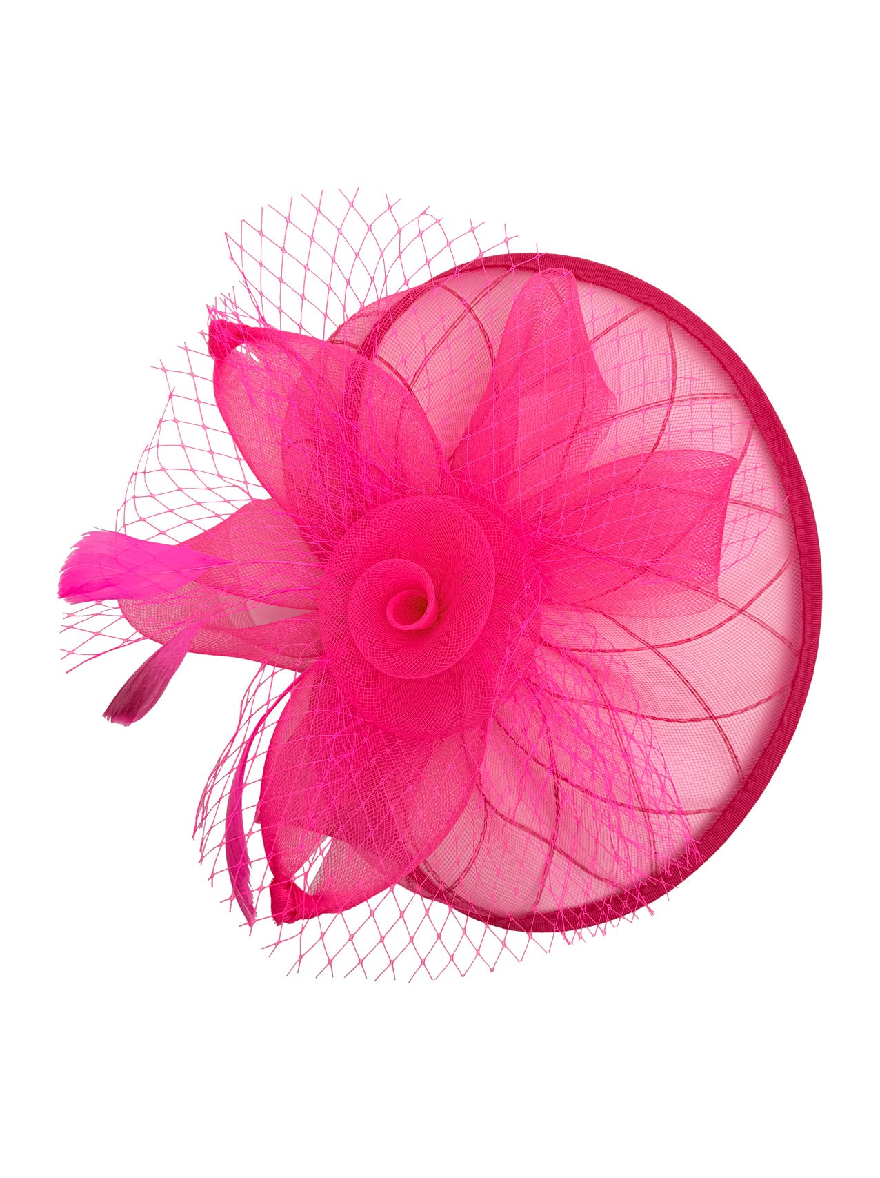 FT2511 Feathers and Mesh Detailing Fascinator