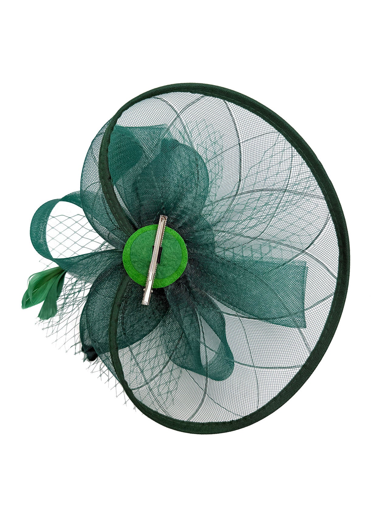 FT2511 Feathers and Mesh Detailing Fascinator