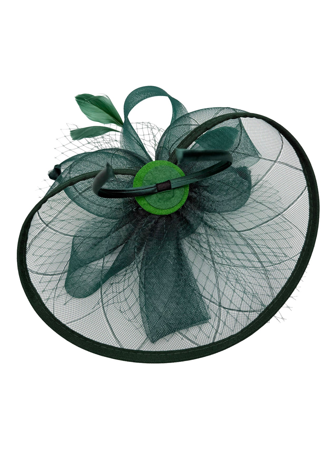 FT2511 Feathers and Mesh Detailing Fascinator