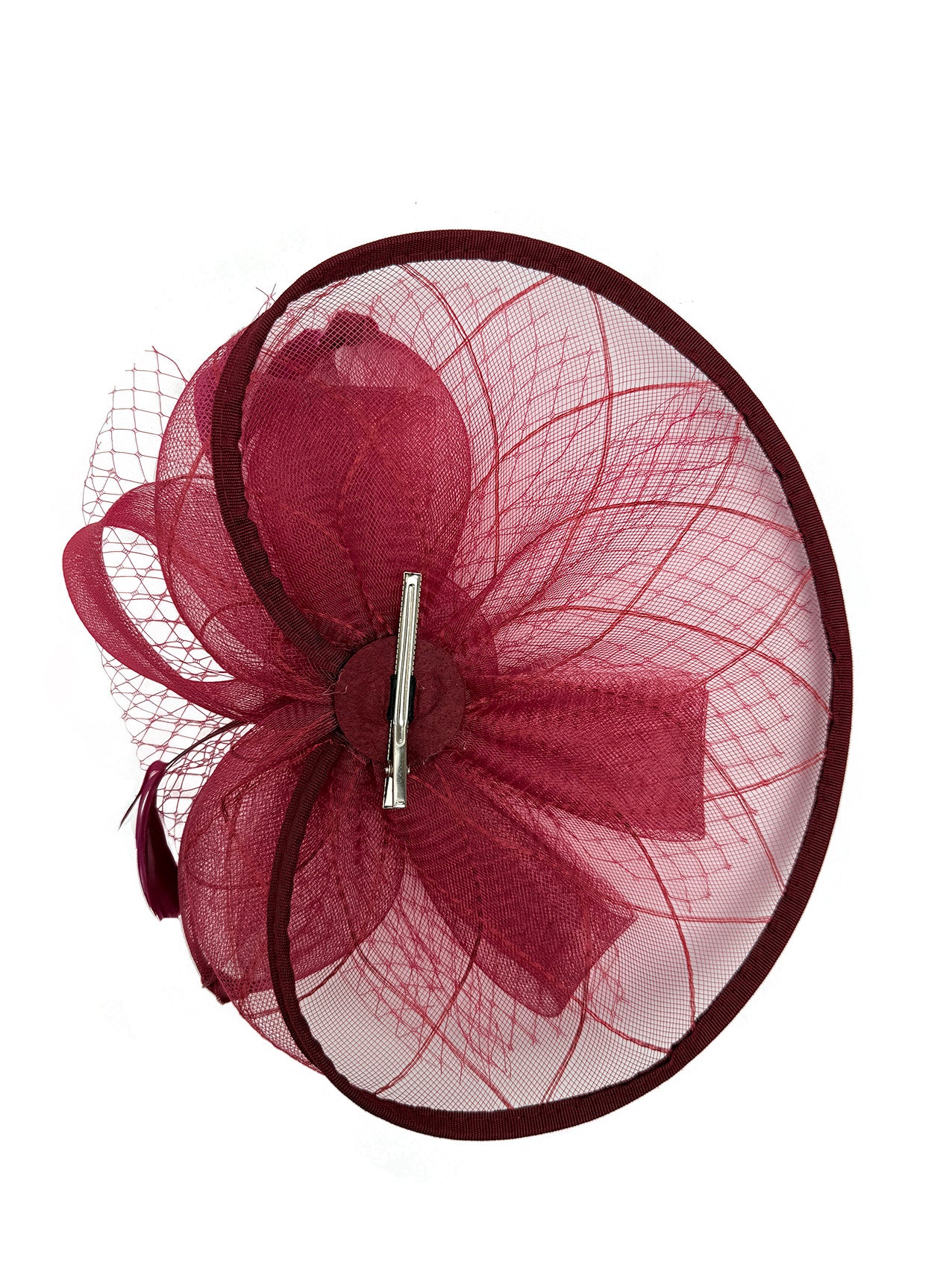 FT2511 Feathers and Mesh Detailing Fascinator