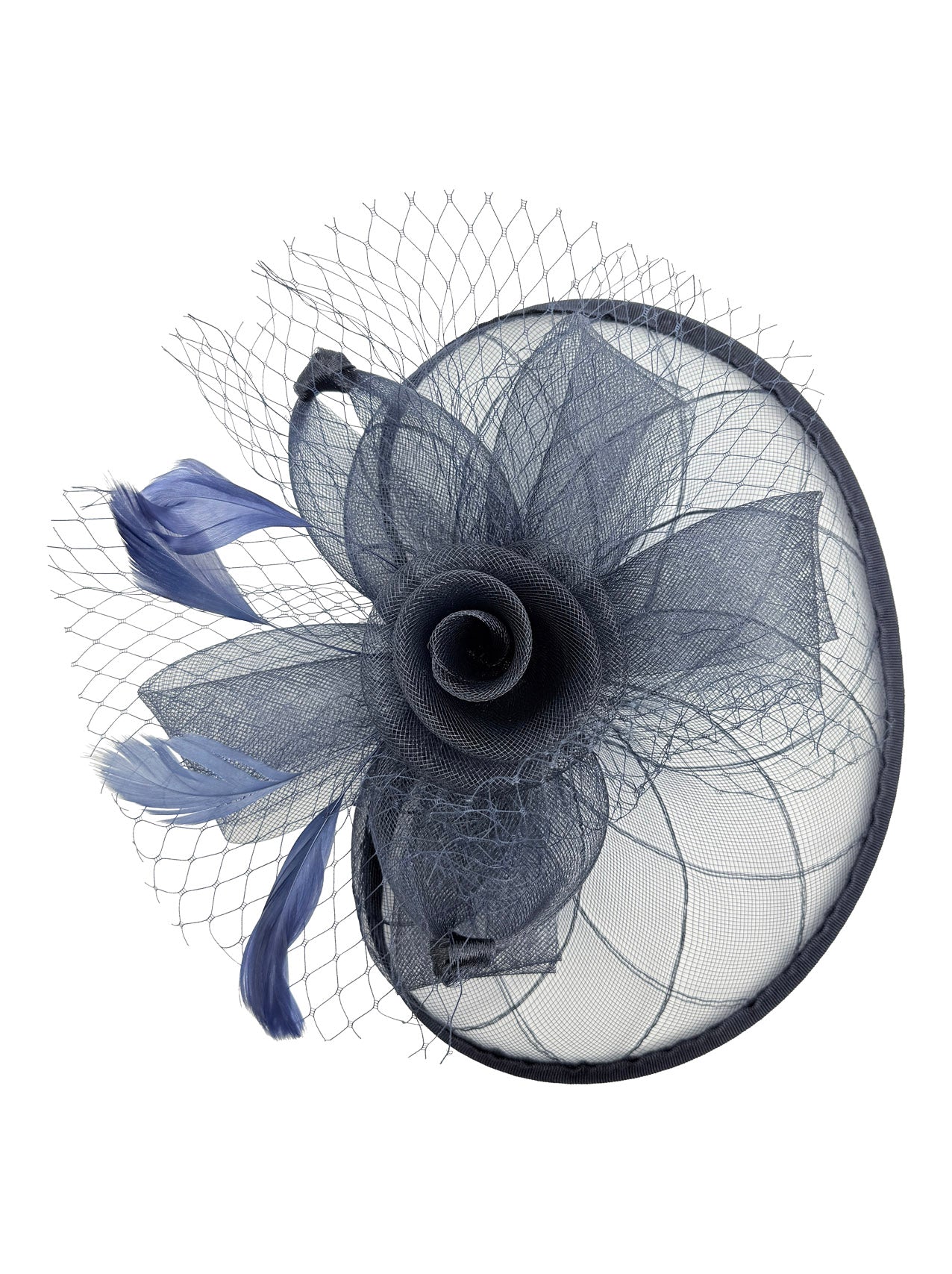 FT2511 Feathers and Mesh Detailing Fascinator