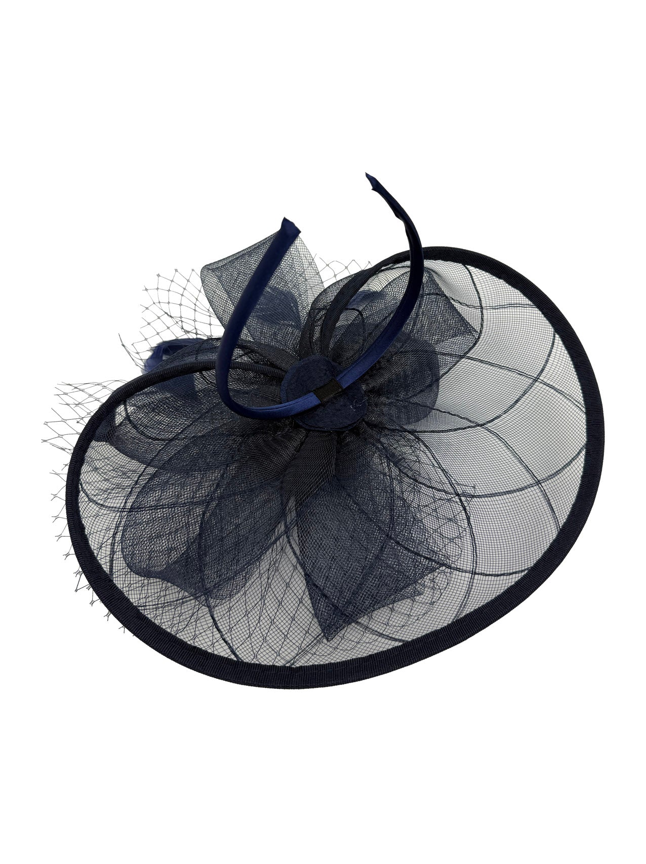 FT2511 Feathers and Mesh Detailing Fascinator
