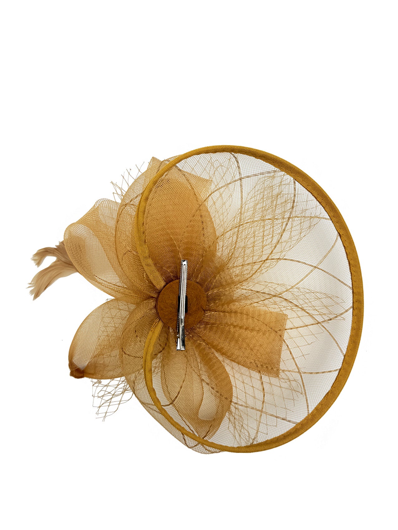 FT2511 Feathers and Mesh Detailing Fascinator