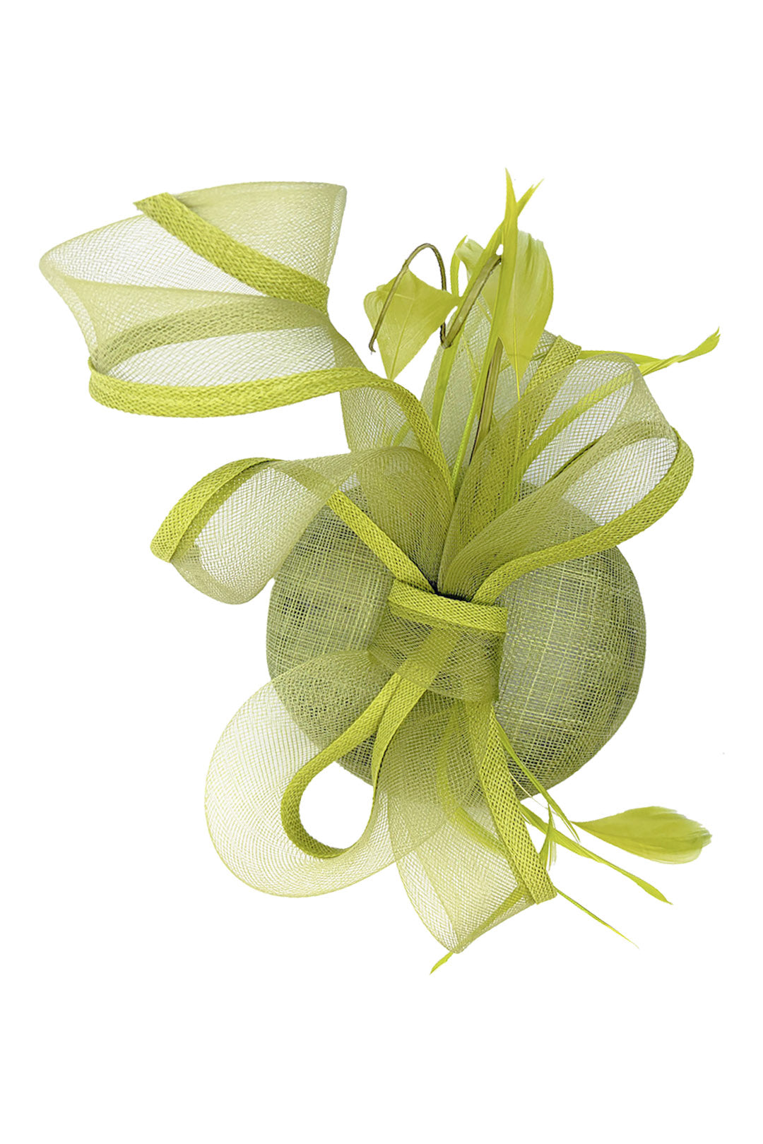 FT25200 Round Pill Box Fascinator with Bow & Feathers Detailing