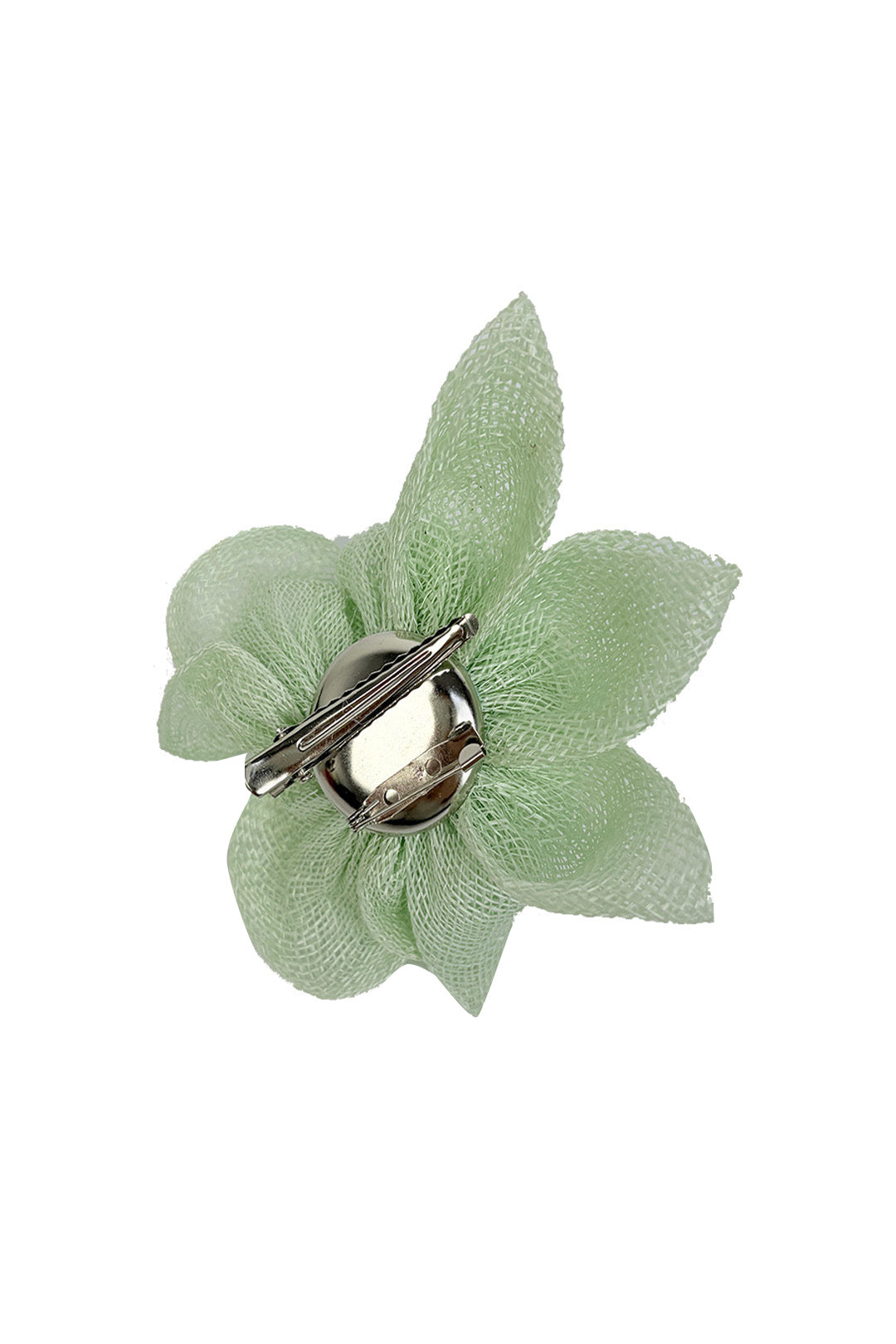 FT26090 Small Flower Shaped Sinamay Clip-On Fascinator with Feather