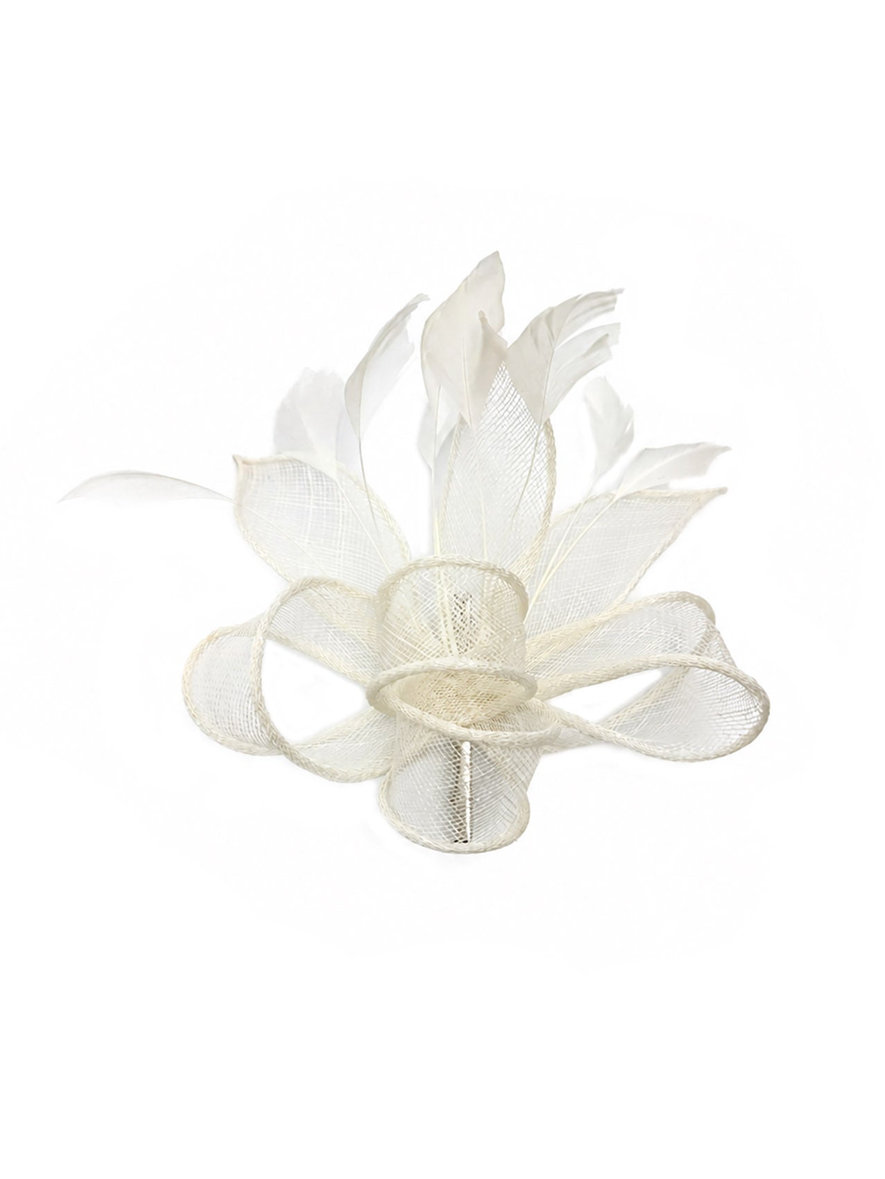 FT26150 Sinamay Fascinator with Feathers Detailing