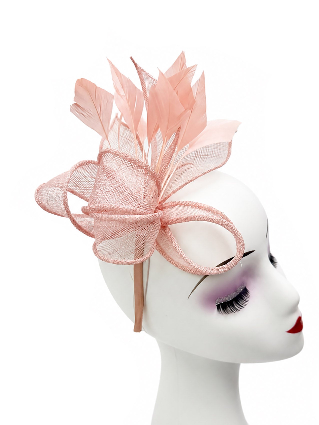 FT26150 Sinamay Fascinator with Feathers Detailing