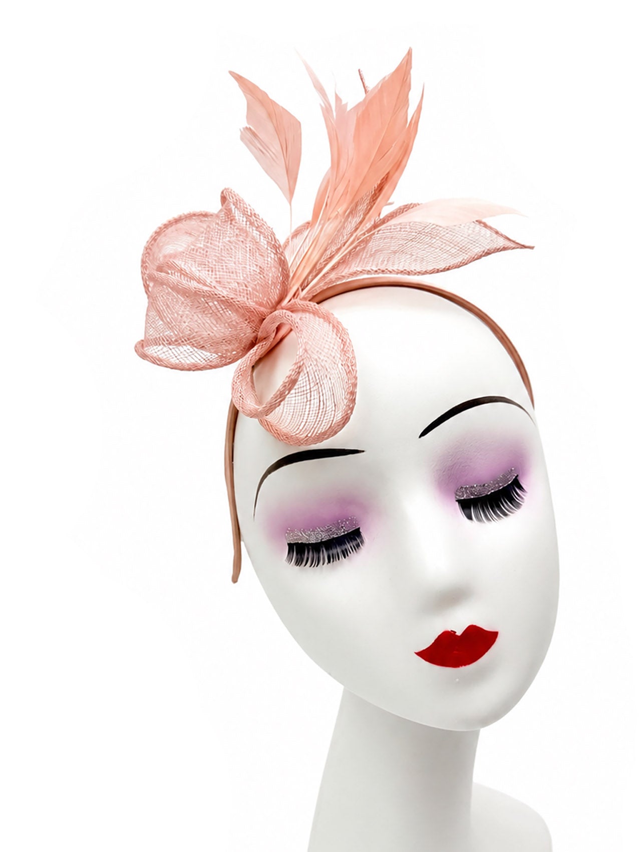FT26150 Sinamay Fascinator with Feathers Detailing