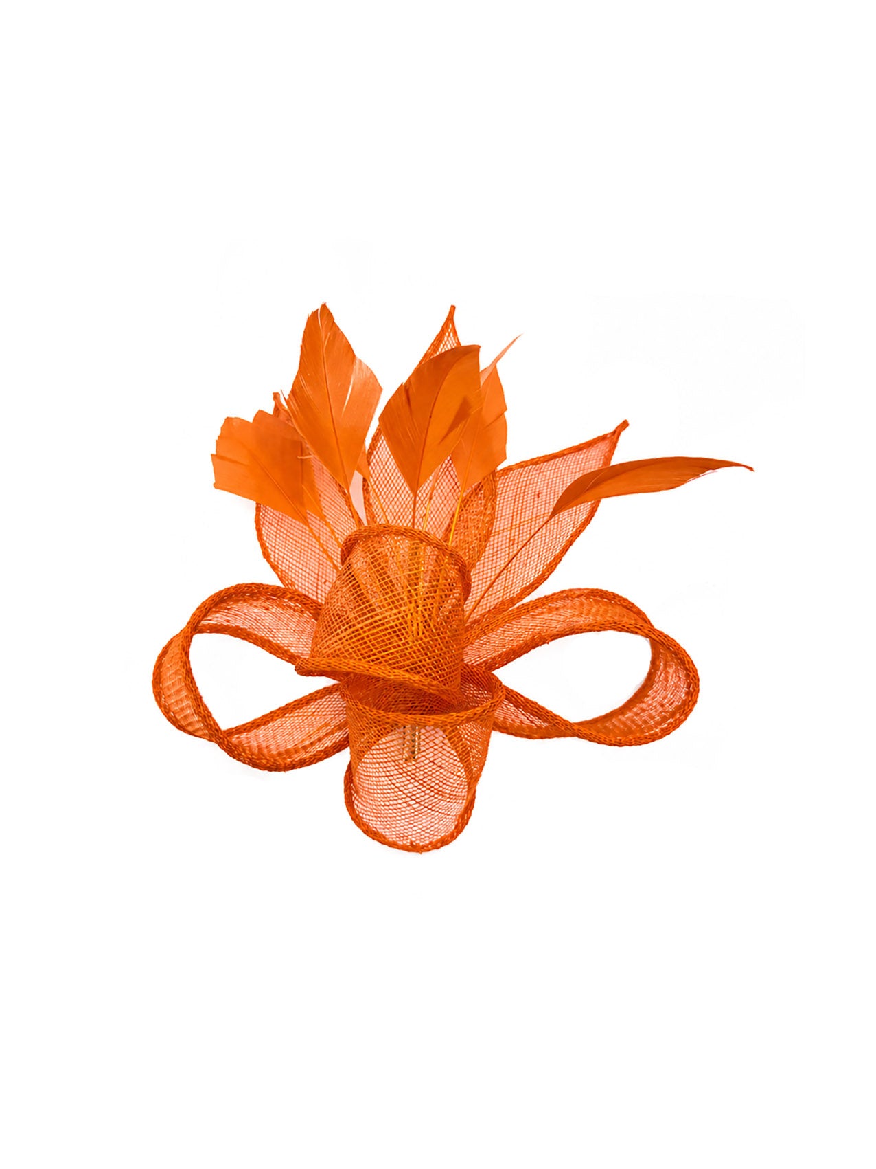 FT26150 Sinamay Fascinator with Feathers Detailing