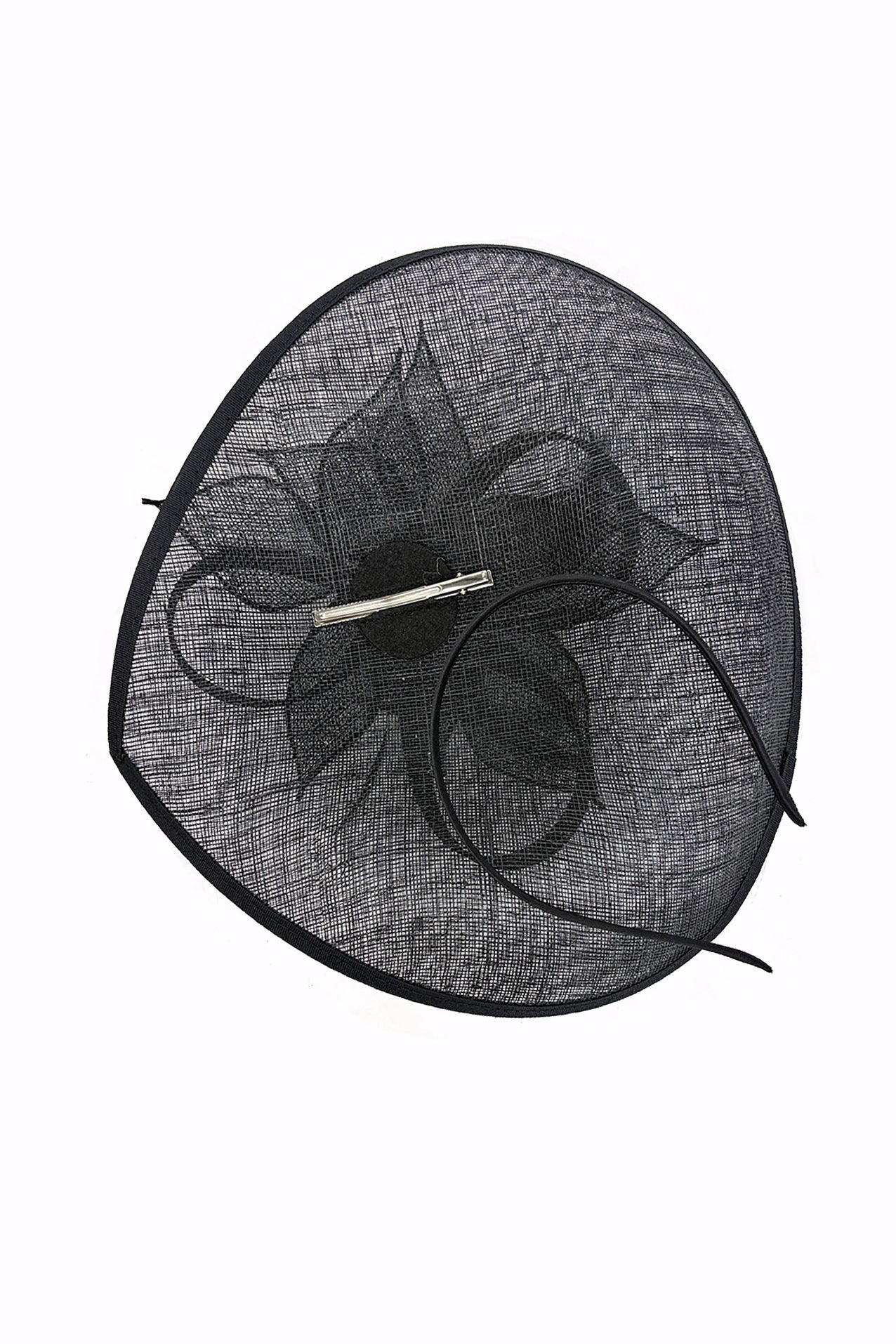 FT26340 Sinamay Hatinator with Pearl Flower and Feather Detailing