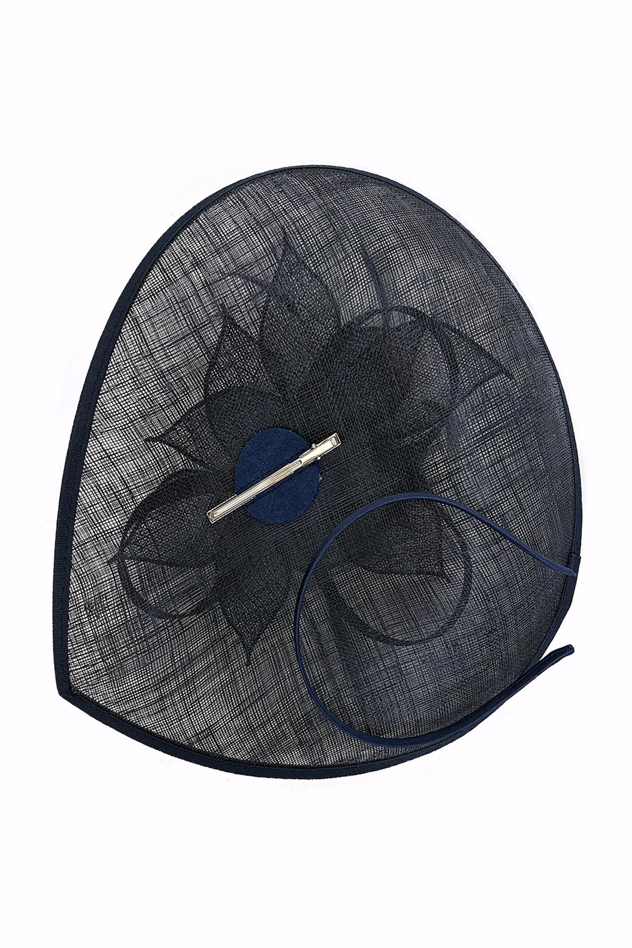 FT26340 Sinamay Hatinator with Pearl Flower and Feather Detailing