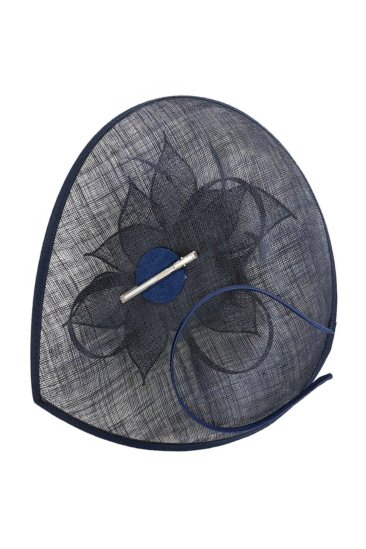 FT26340 Sinamay Hatinator with Pearl Flower and Feather Detailing