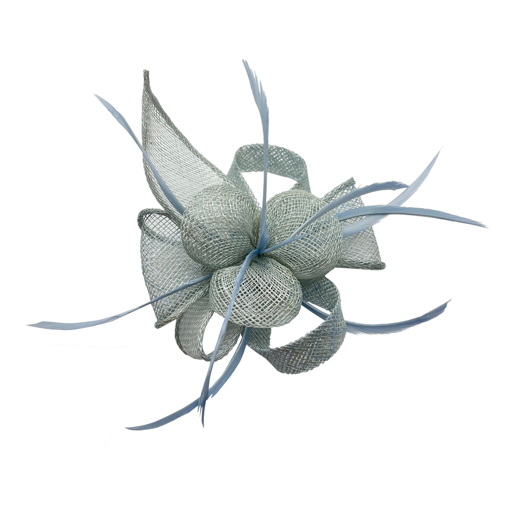 FT2800 Small Curly Sinamay Clip-On Fascinator with Feather