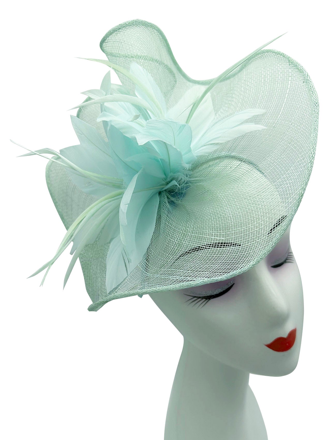 FT3225 Lotus Flower with A Feathers Burst Fascinator