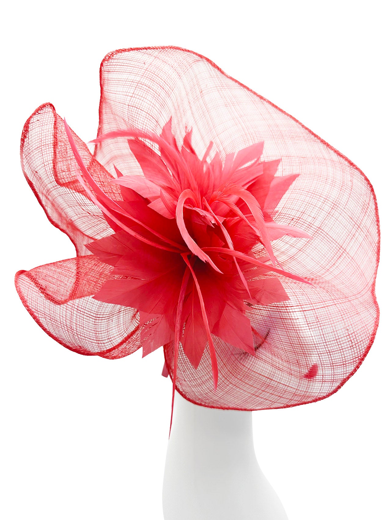 FT3225 Lotus Flower with A Feathers Burst Fascinator