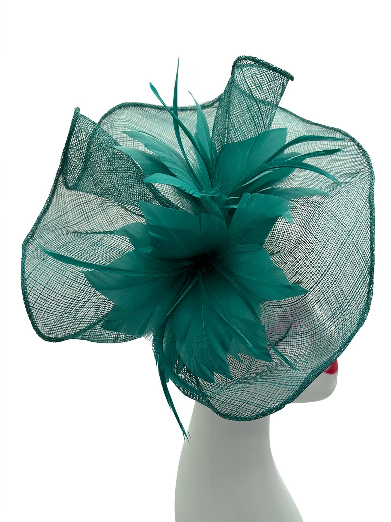 FT3225 Lotus Flower with A Feathers Burst Fascinator