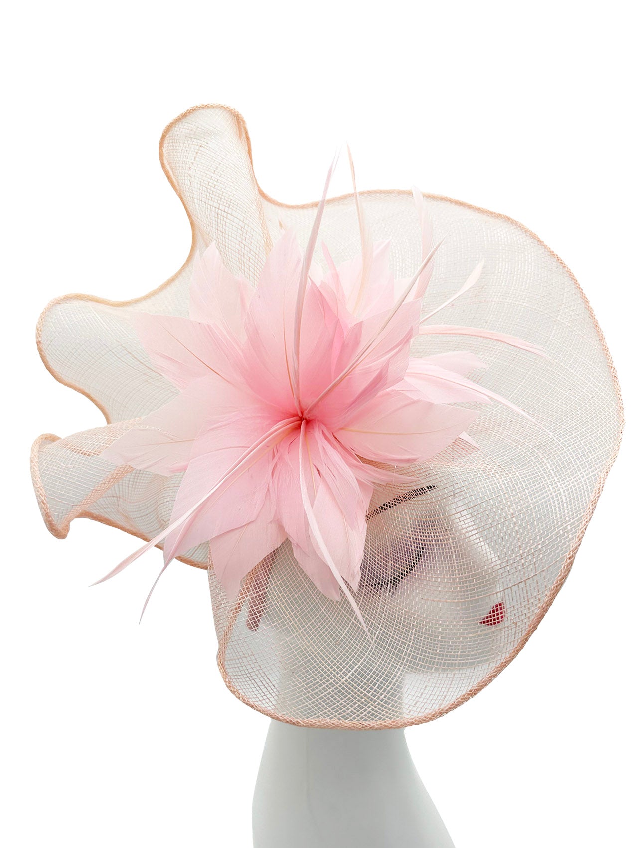 FT3225 Lotus Flower with A Feathers Burst Fascinator