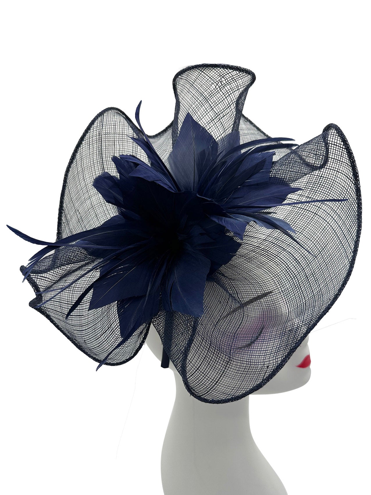 FT3225 Lotus Flower with A Feathers Burst Fascinator