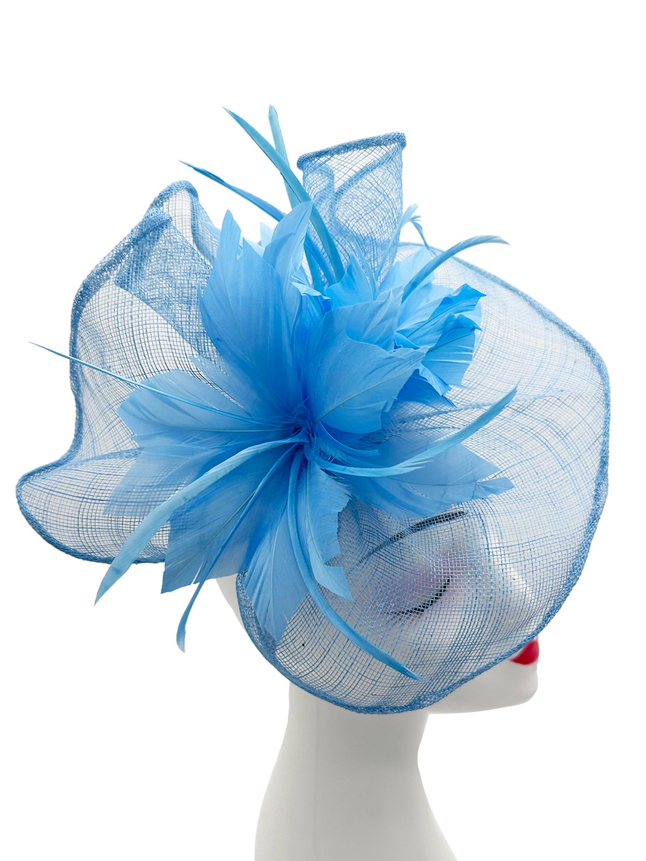 FT3225 Lotus Flower with A Feathers Burst Fascinator