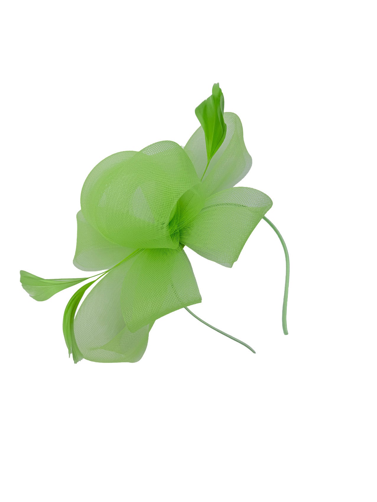 FT4067 Flower & Feathers Detailed Fascinator Hat with Headband and Clip