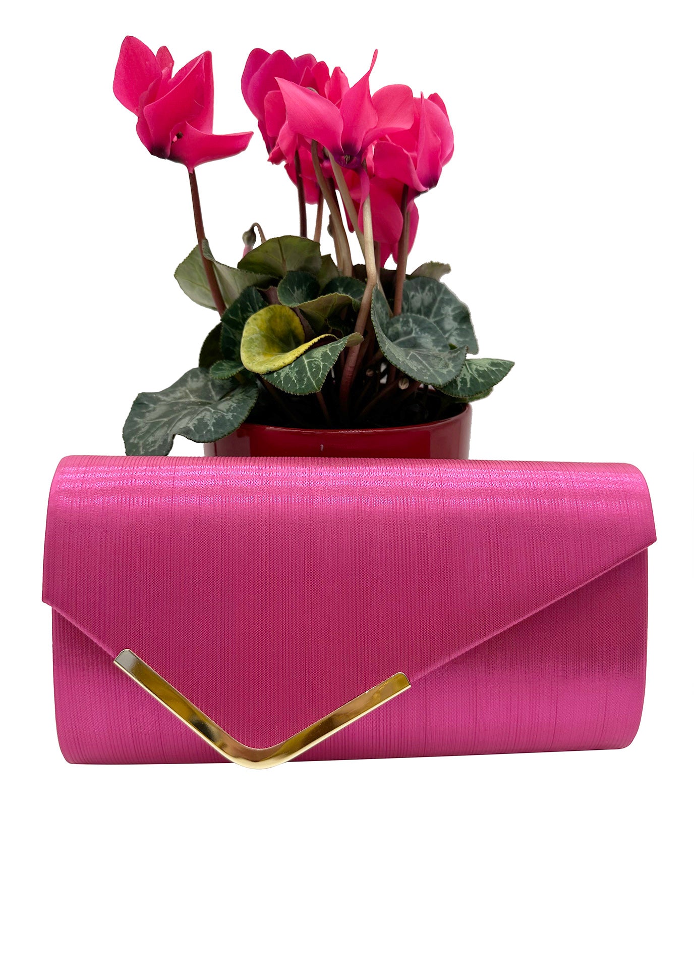 CB24165-005 Flap Open Evening Clutch Bag With Detachable Chain