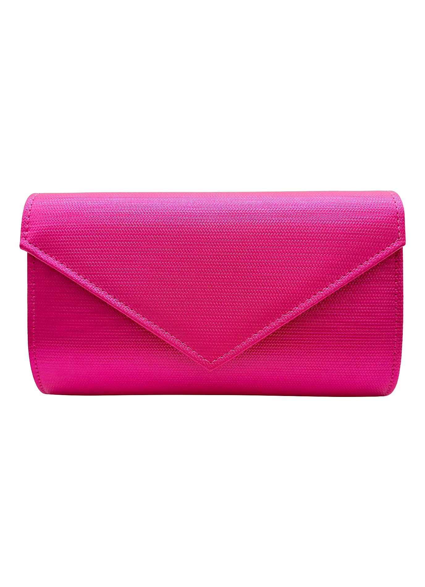 CB24160-006 Plain Envelope Style Clutch Bag with Long Shoulder Chain