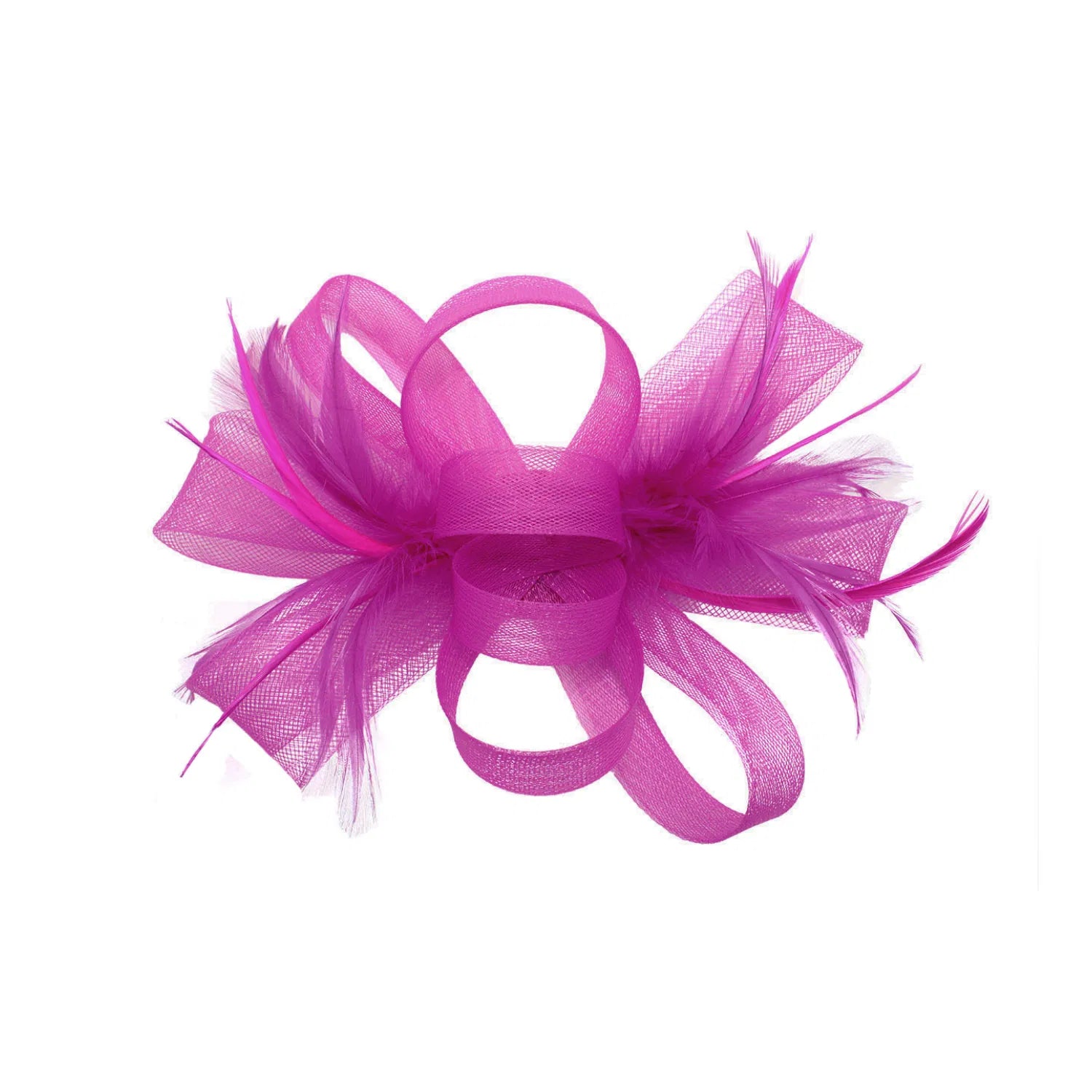 FT2056-019 Loop Bow Fascinator with Feathers