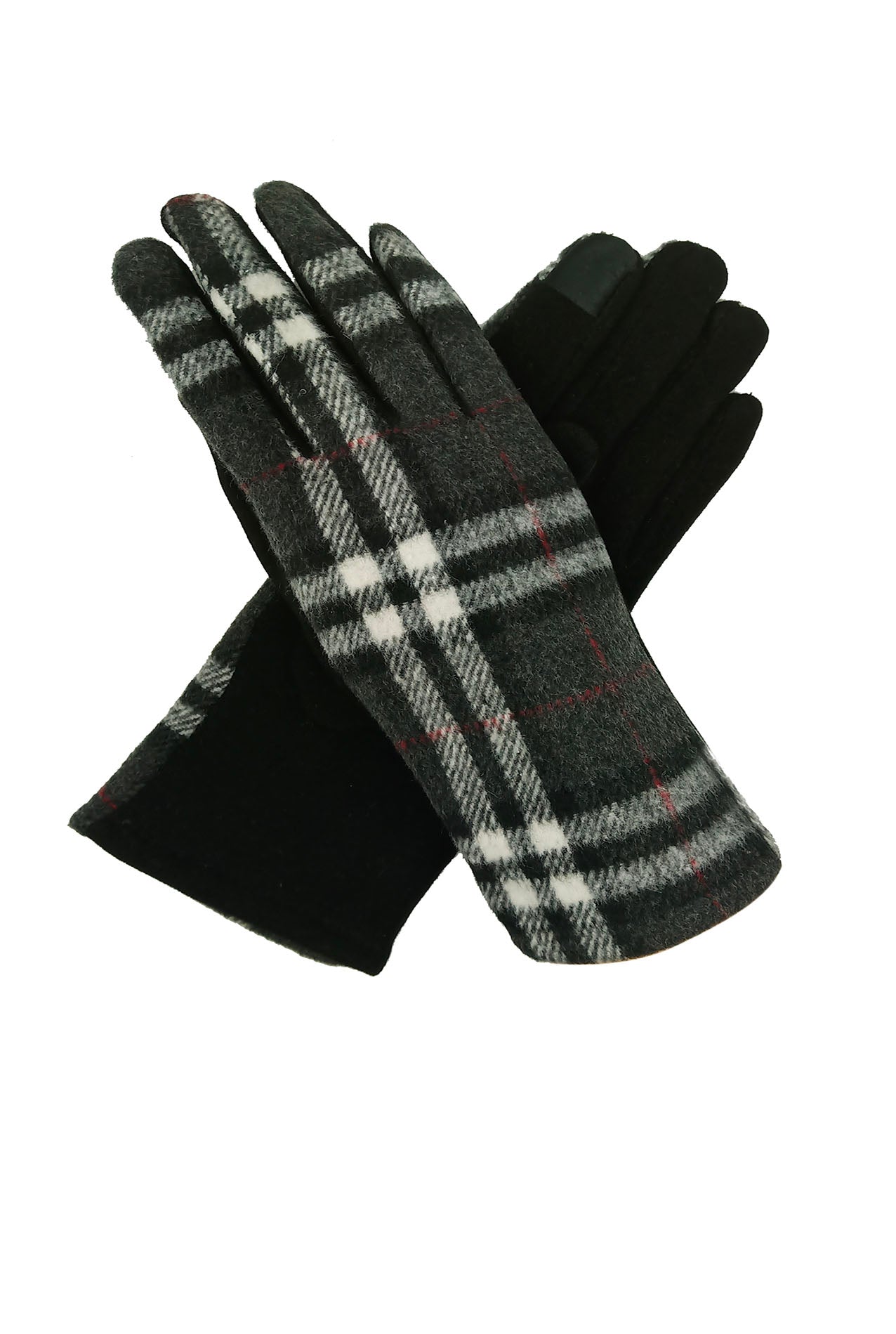 GV1901-1 Fleece Lined Tartan Check Print Gloves