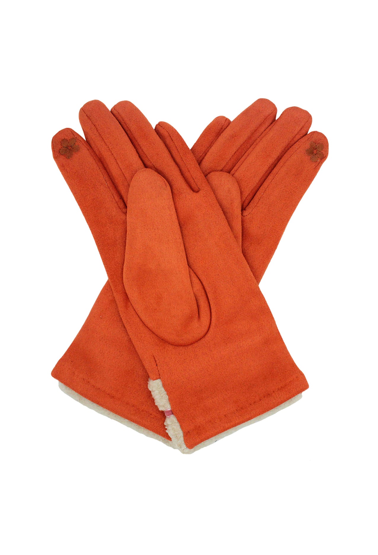 GV2076-230 Fleece Lined Cosy Gloves With Pom Pom Accent