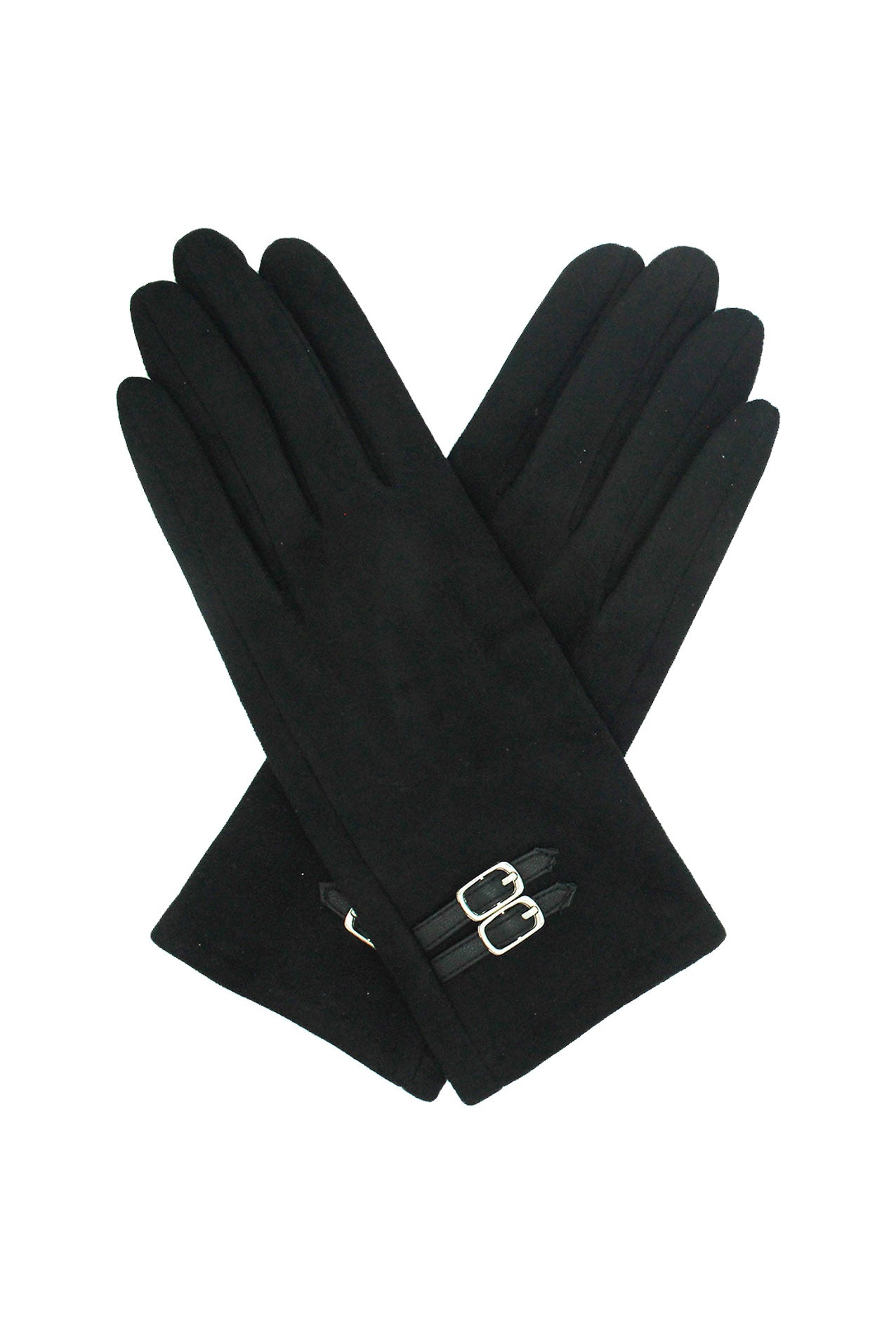 GV2078-232 Cotton Mix Cosy Gloves with Buckle Accent