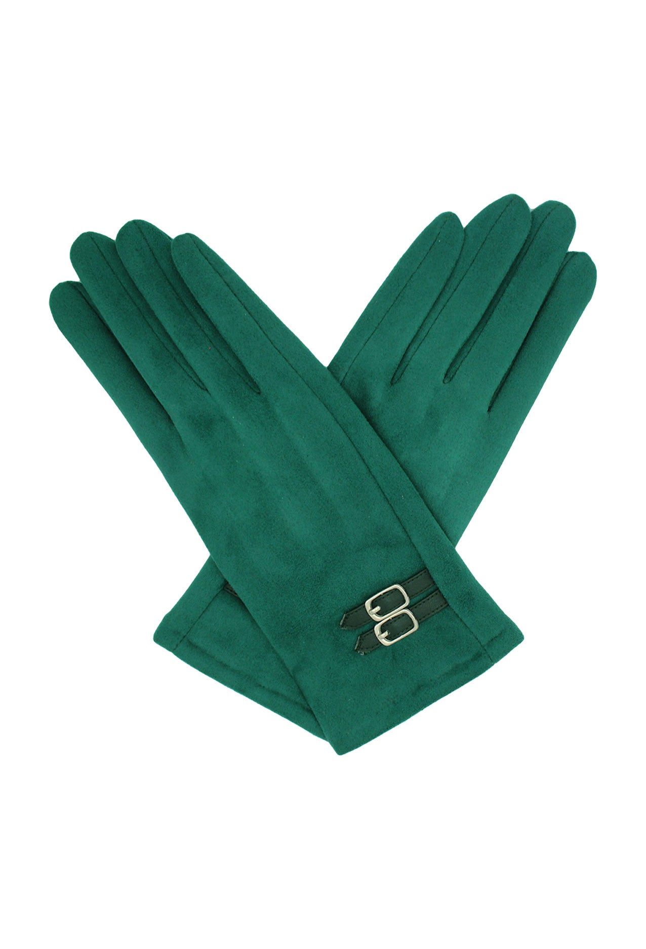 GV2078-232 Cotton Mix Cosy Gloves with Buckle Accent