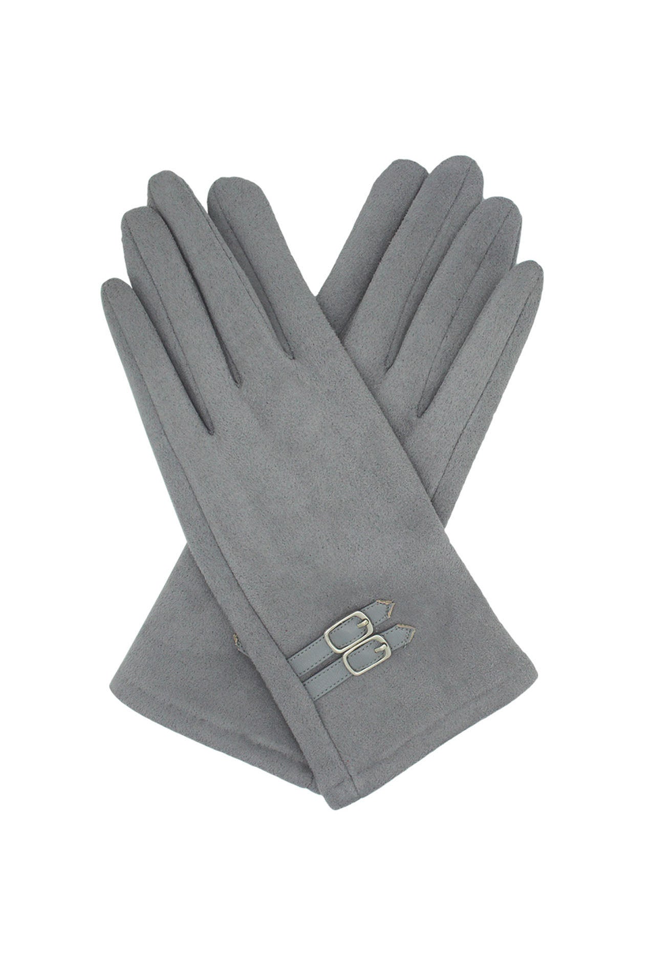 GV2078-232 Cotton Mix Cosy Gloves with Buckle Accent