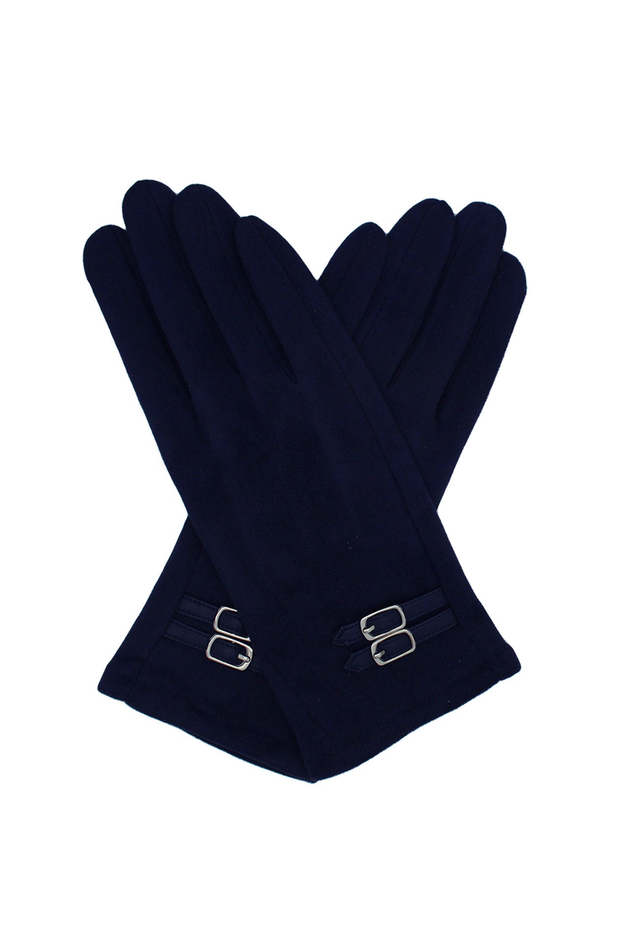 GV2078-232 Cotton Mix Cosy Gloves with Buckle Accent