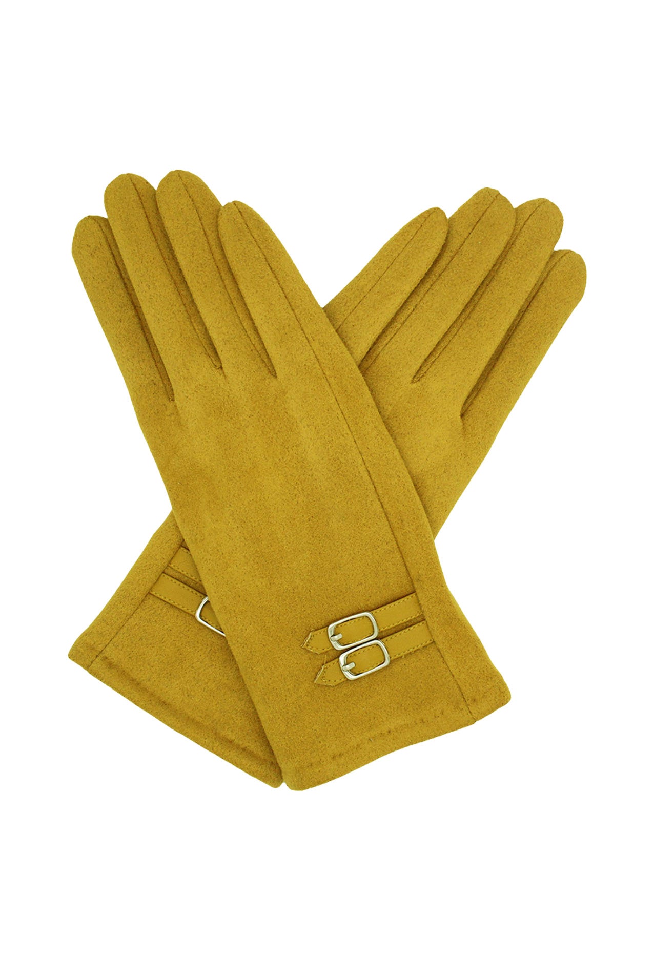 GV2078-232 Cotton Mix Cosy Gloves with Buckle Accent