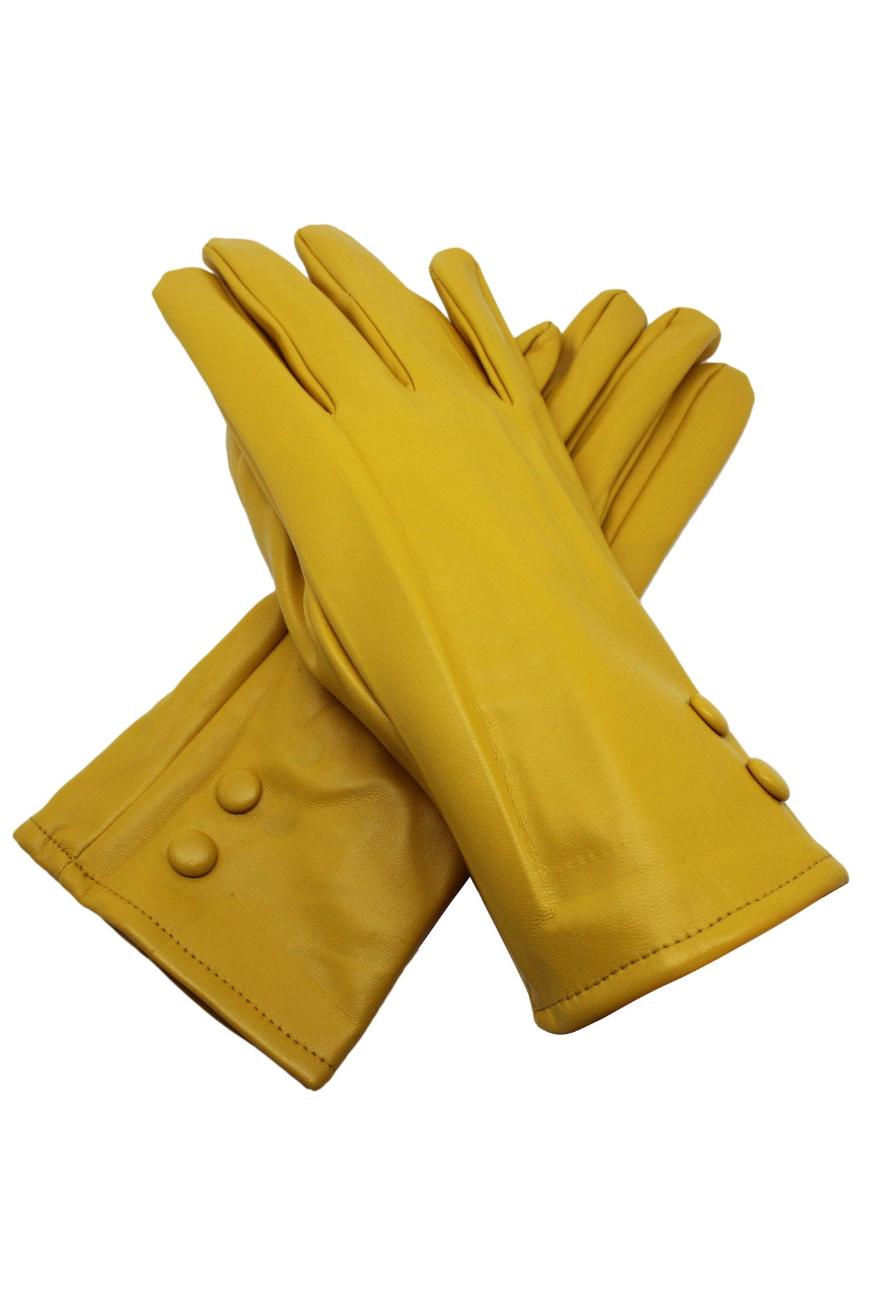 GV2080-237 Colourful PU Leather Fashion Gloves with Buttons