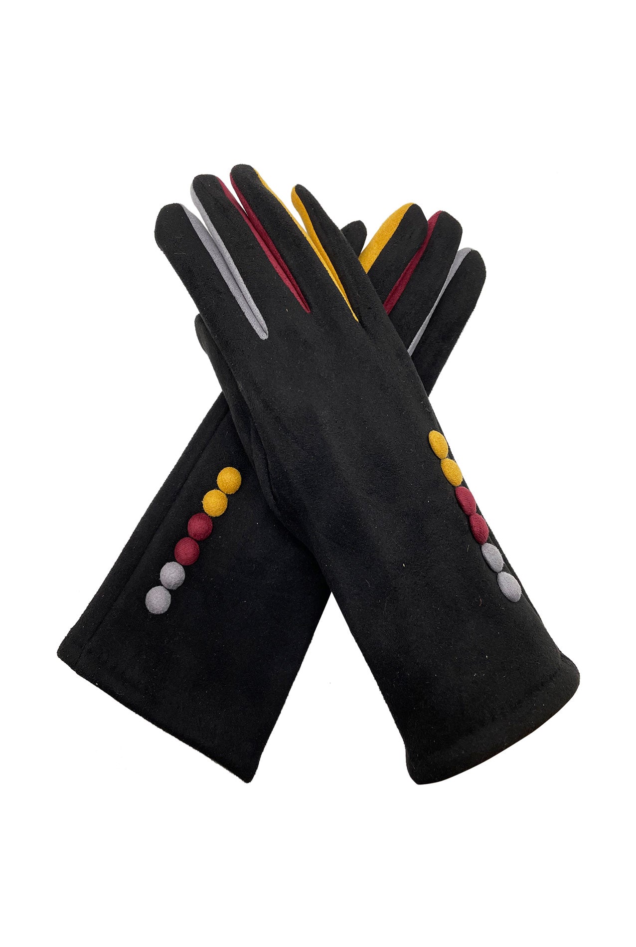 GV2175-391 Vibrant Cosy Gloves With Button Detailing