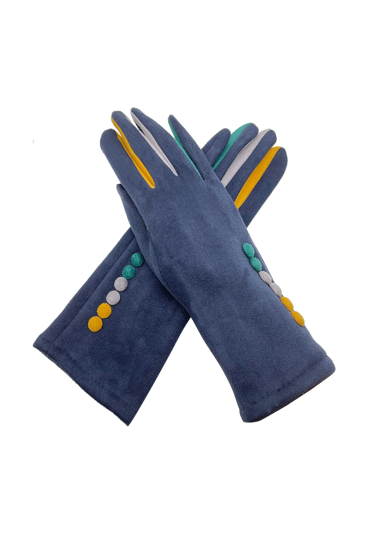 GV2175-391 Vibrant Cosy Gloves With Button Detailing