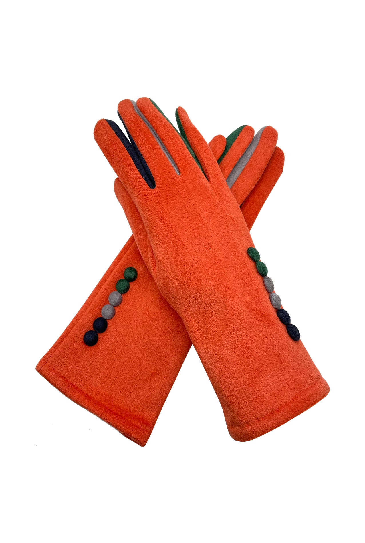 GV2175-391 Vibrant Cosy Gloves With Button Detailing