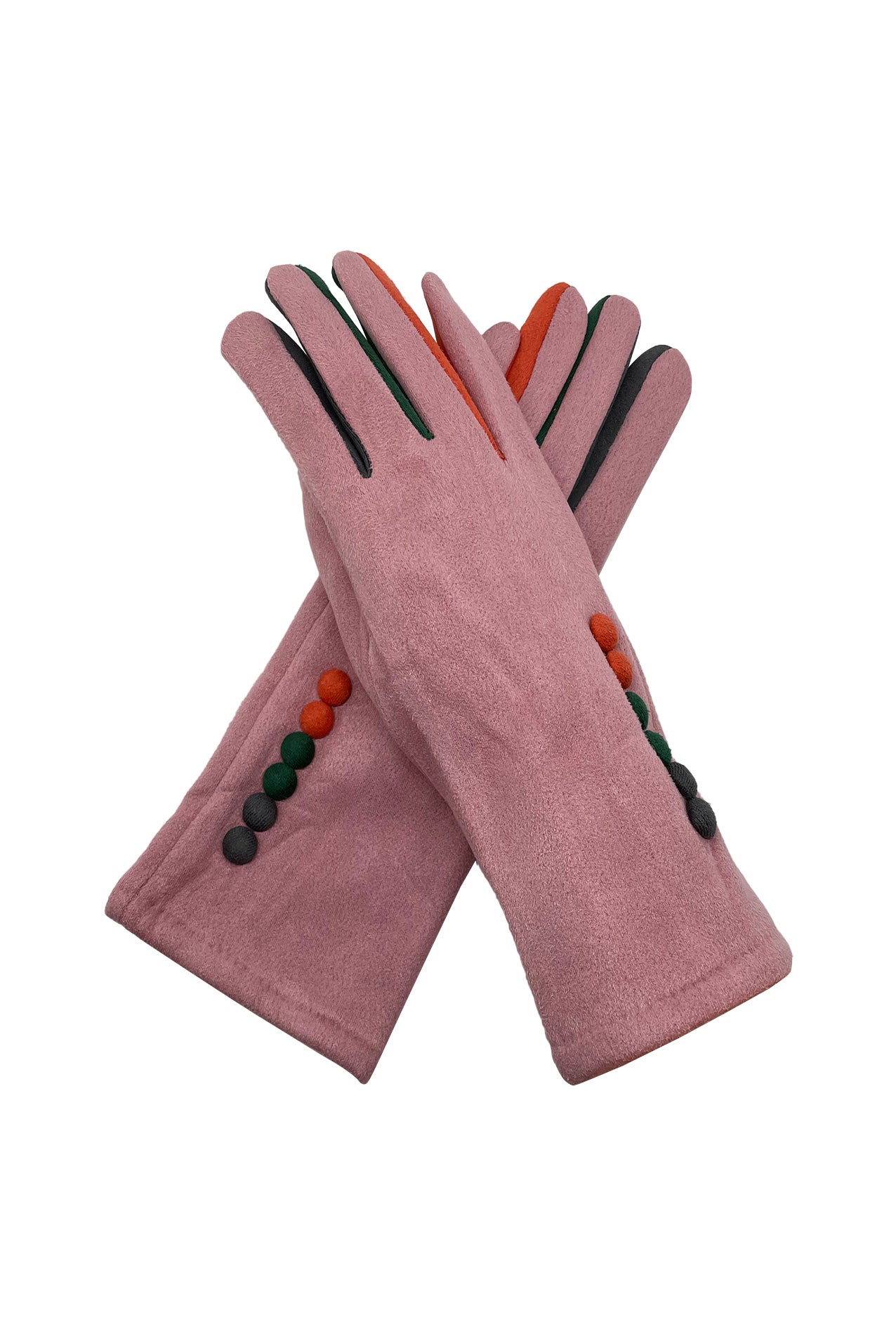 GV2175-391 Vibrant Cosy Gloves With Button Detailing