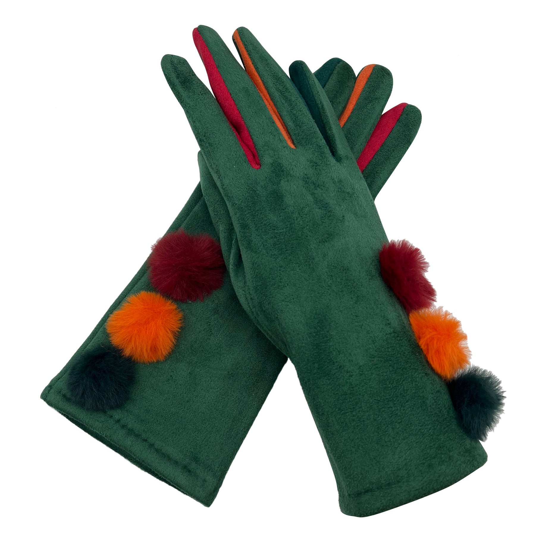 GV2283-771 Pom Pom Detail Cotton Mix Gloves