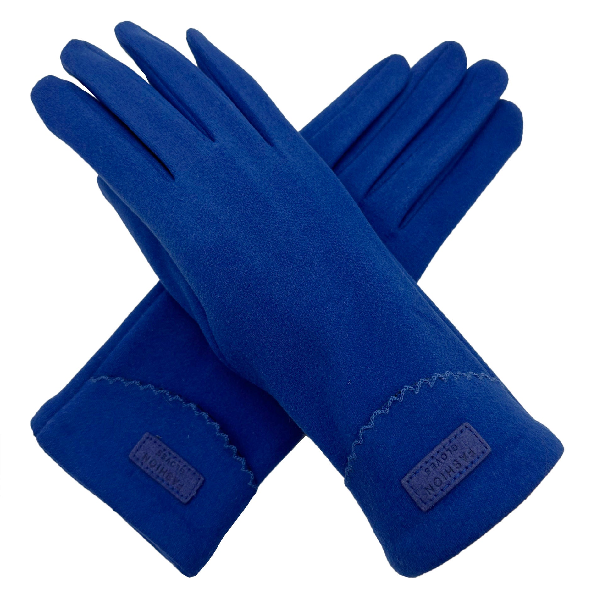 GV2378-888 Plain Coloured Fashion Gloves with a Single Stripe & Fleece Lining