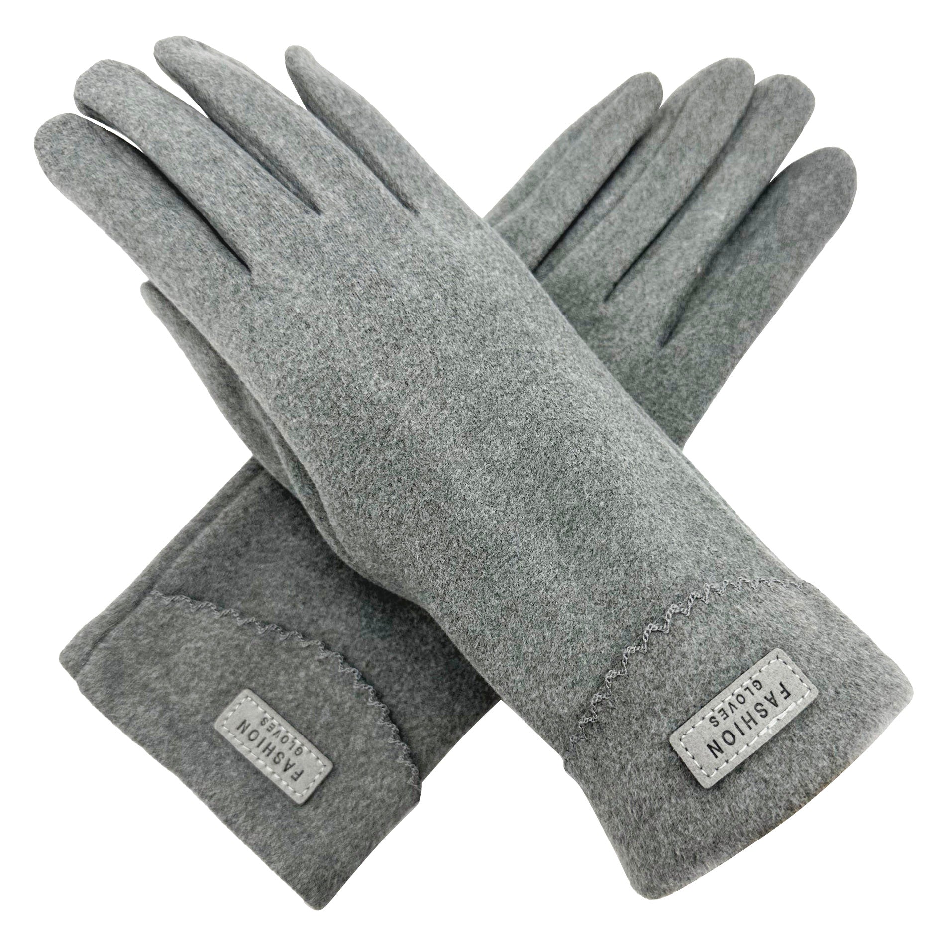 GV2378-888 Plain Coloured Fashion Gloves with a Single Stripe & Fleece Lining