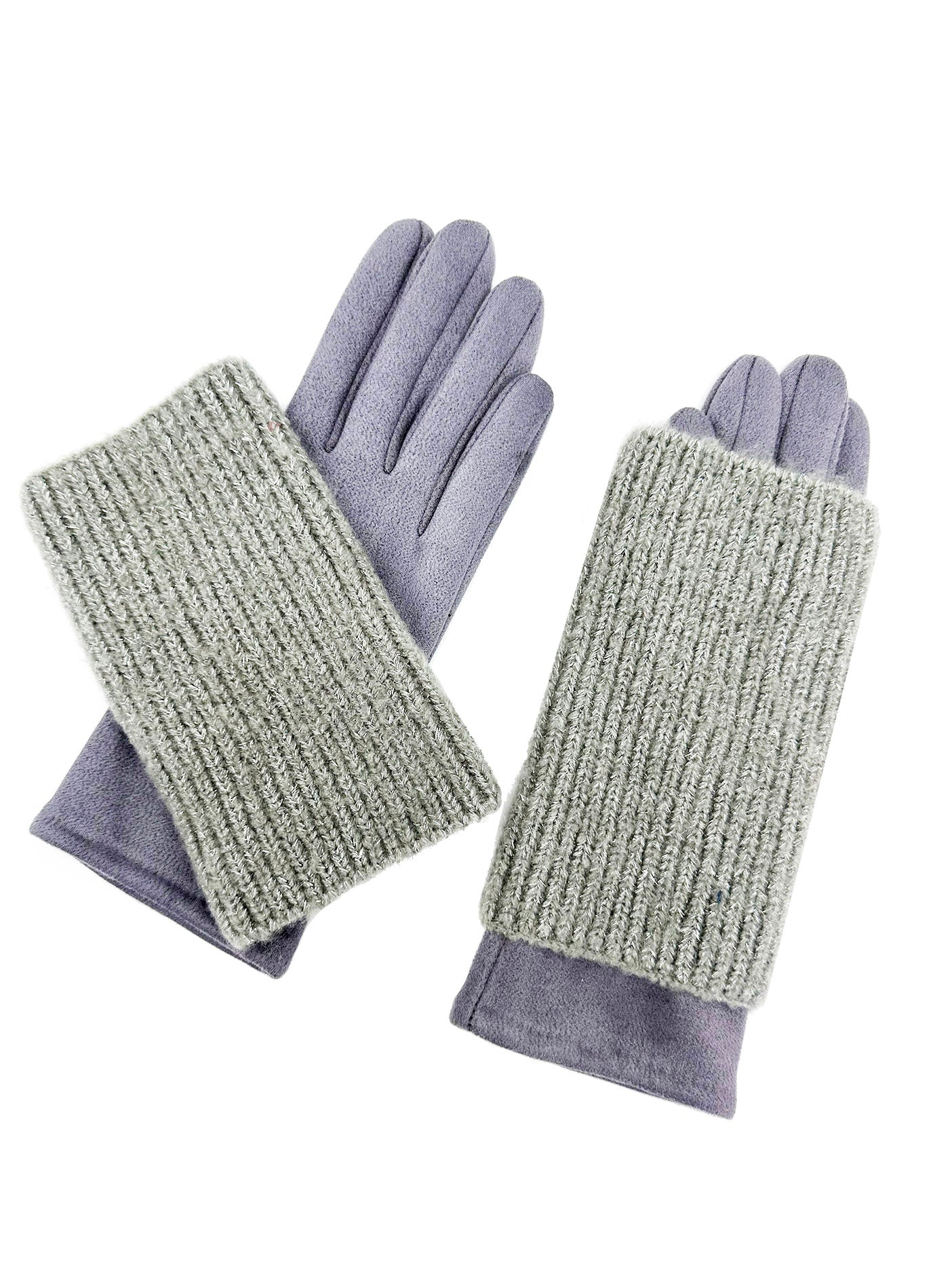 GV2412-078 2 in 1 Plain Colour Layered Touch Screen Gloves