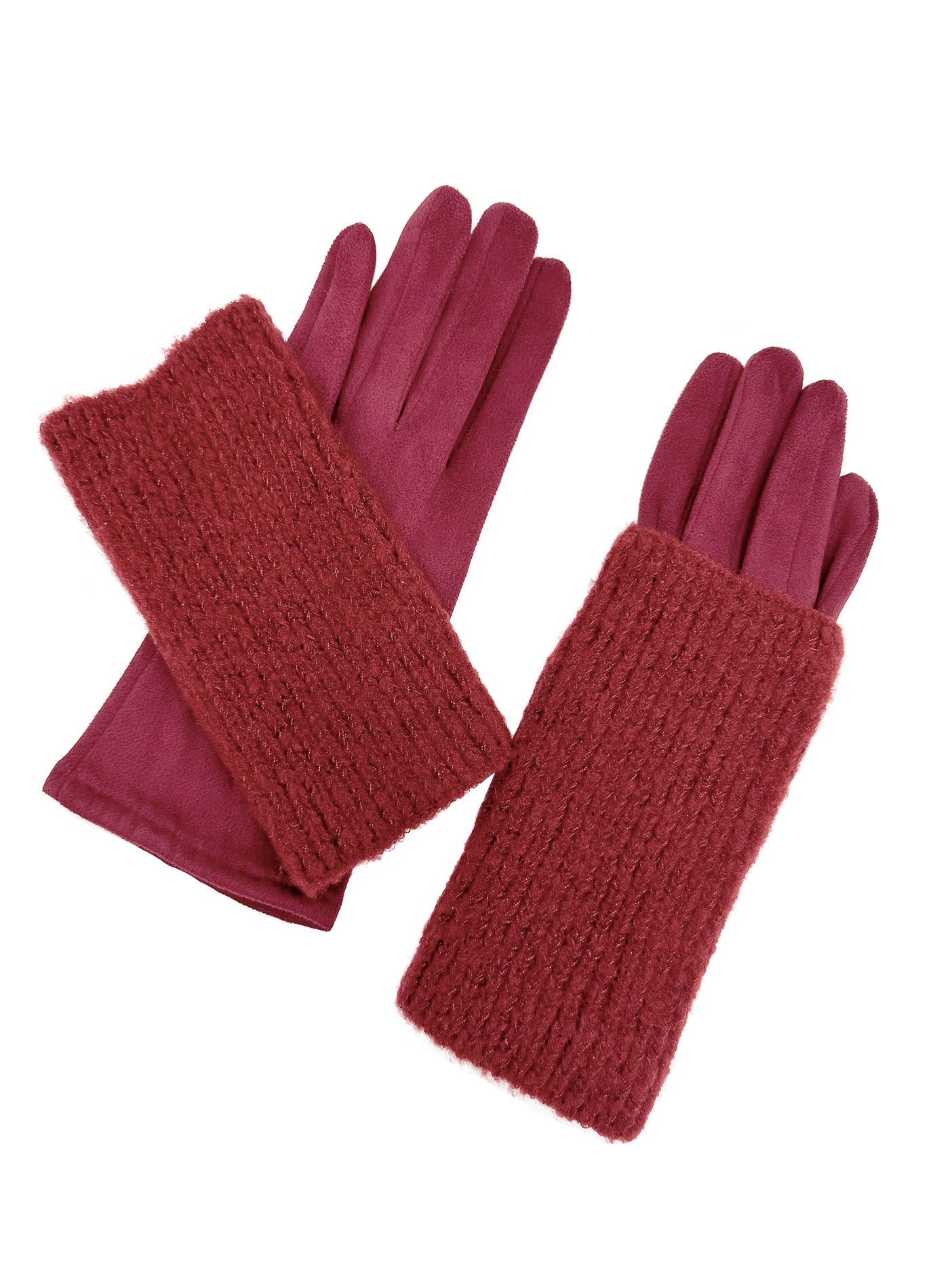 GV2412-078 2 in 1 Plain Colour Layered Touch Screen Gloves